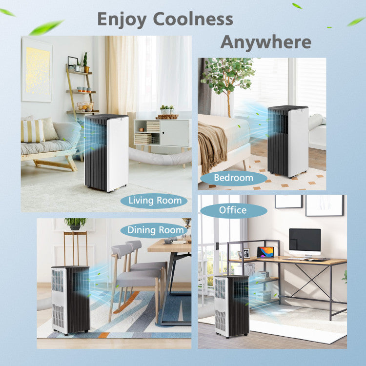 8000 BTU Portable Air Conditioner Cools 350 Sq Ft — 3-in-1 Dehumidifier Fan & Sleep Mode Home Cooling Unit by Sereniya
