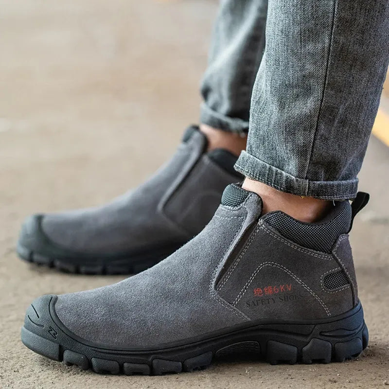 Mens Steel Toe Safety Work Shoes Non Slip Lightweight by Sereniya