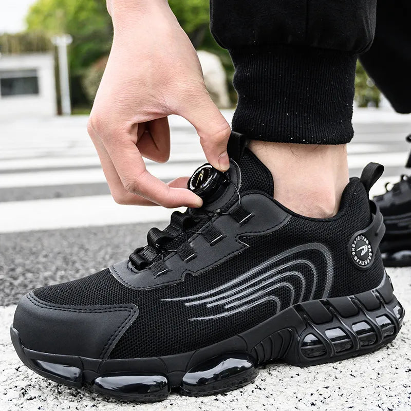 Mens Steel Toe Work Sneakers Lightweight Puncture Resistant by Sereniya
