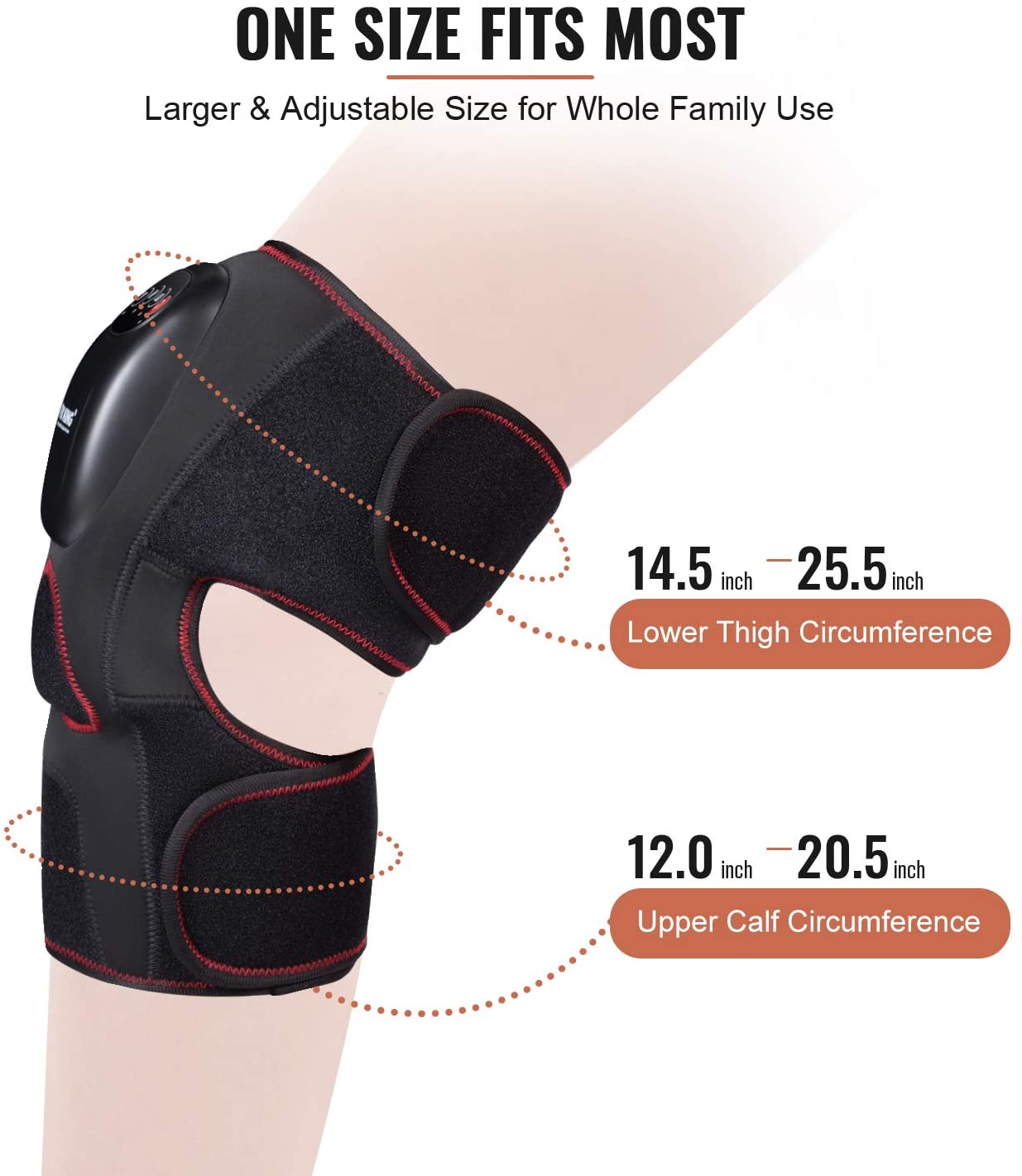 Heated Knee Massager — Compression Knee Wrap with Warmth for At-Home Wellness by Sereniya