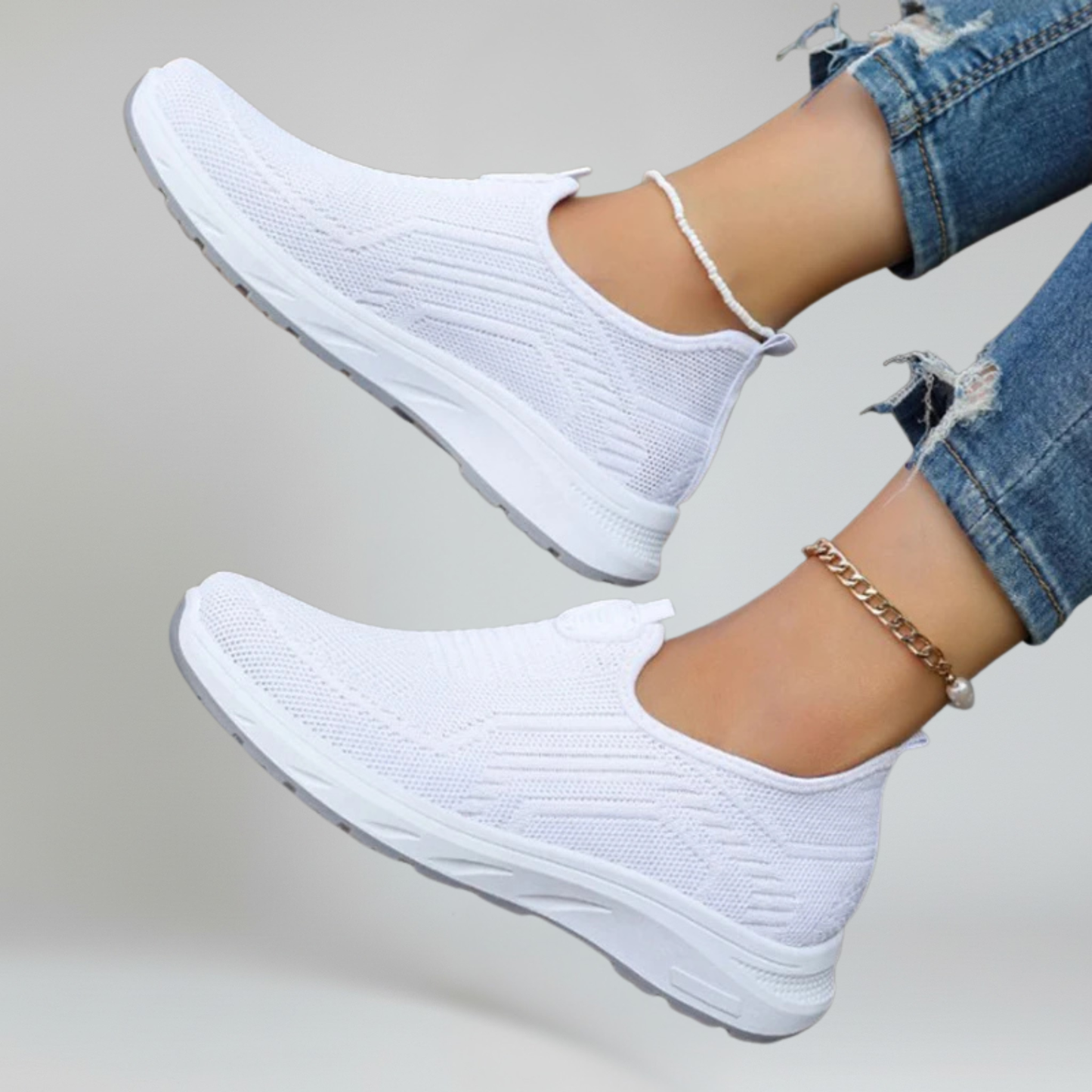 Womens Slip On Walking Sneakers Breathable Air Mesh by Sereniya