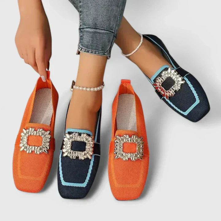 Womens Wide Fit Slip On Comfort Loafers by Sereniya
