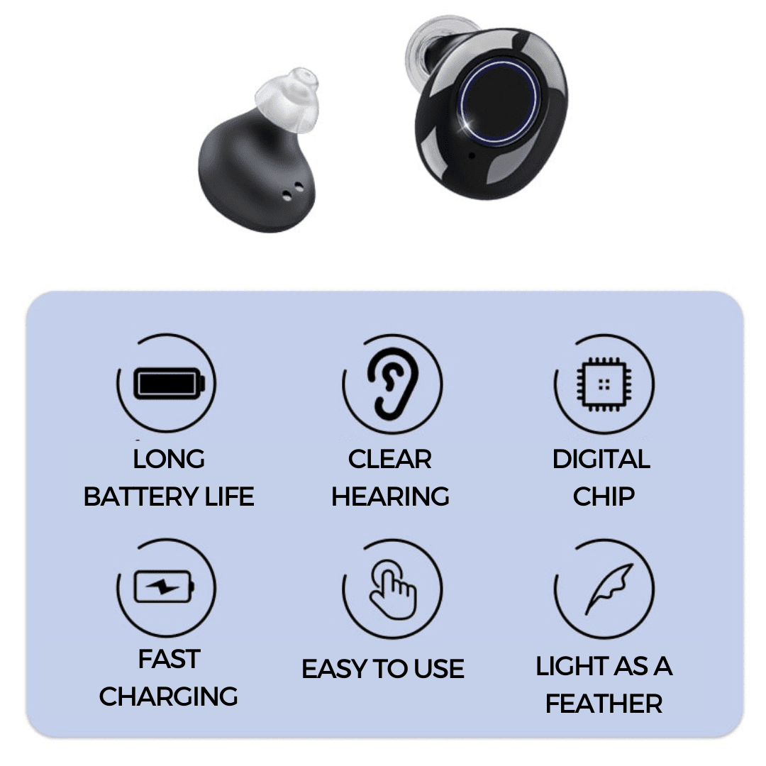 Sereniya Rechargeable Sound Amplifier with Charging Case