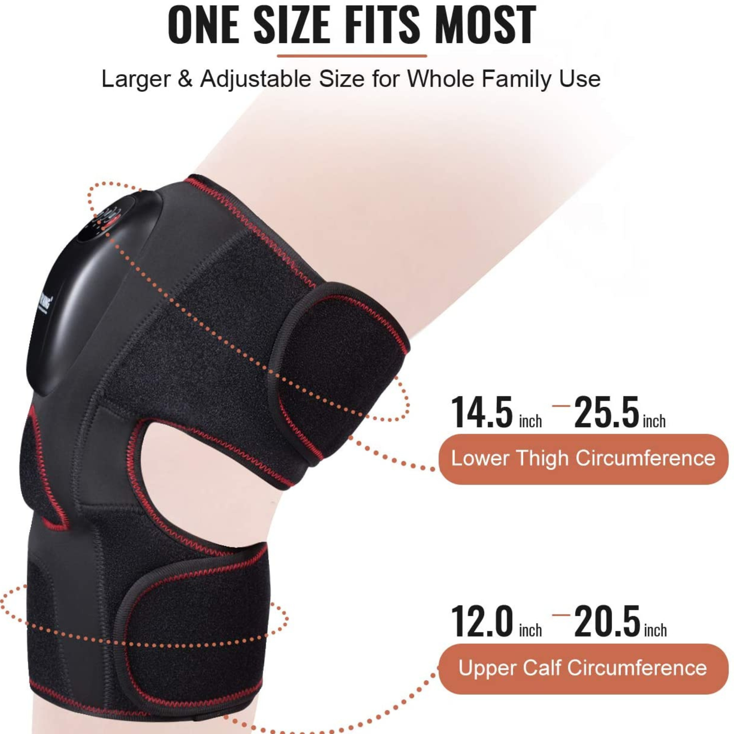 Heated Knee Massager — Compression Knee Wrap with Warmth for At-Home Wellness by Sereniya