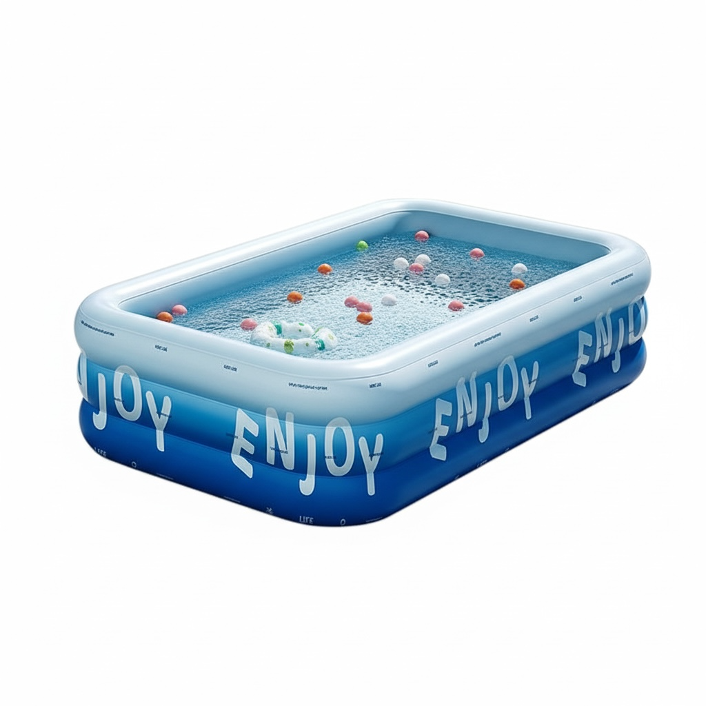 Inflatable Family Pool with UV Shade Canopy — Portable Backyard Swimming Pool for Outdoor Summer Fun by Sereniya