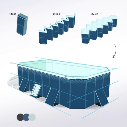 Foldable Family Swimming Pool — Portable Backyard PVC Pool for Kids & Family Summer Fun by Sereniya