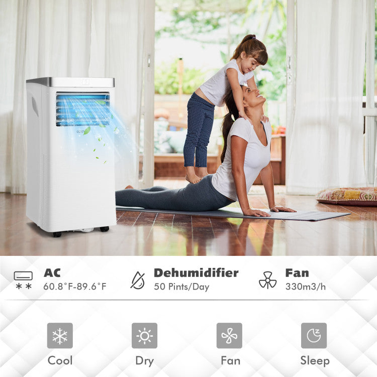 10000 BTU 3-in-1 Portable Air Conditioner with Remote Control — Dehumidifier Fan & Sleep Mode Home Cooling Unit by Sereniya