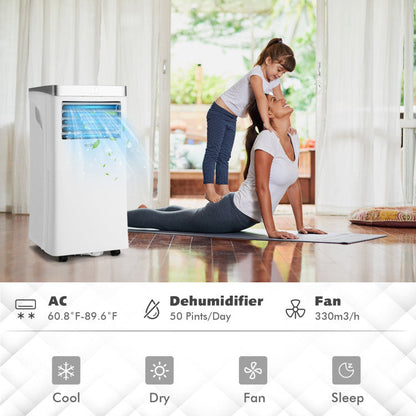 10000 BTU 3-in-1 Portable Air Conditioner with Remote Control — Dehumidifier Fan & Sleep Mode Home Cooling Unit by Sereniya
