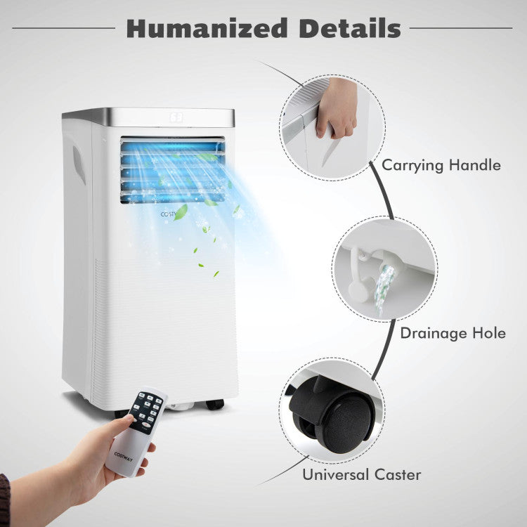 10000 BTU 3-in-1 Portable Air Conditioner with Remote Control — Dehumidifier Fan & Sleep Mode Home Cooling Unit by Sereniya