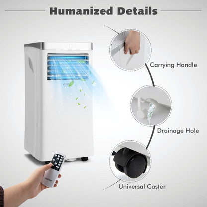 10000 BTU 3-in-1 Portable Air Conditioner with Remote Control — Dehumidifier Fan & Sleep Mode Home Cooling Unit by Sereniya