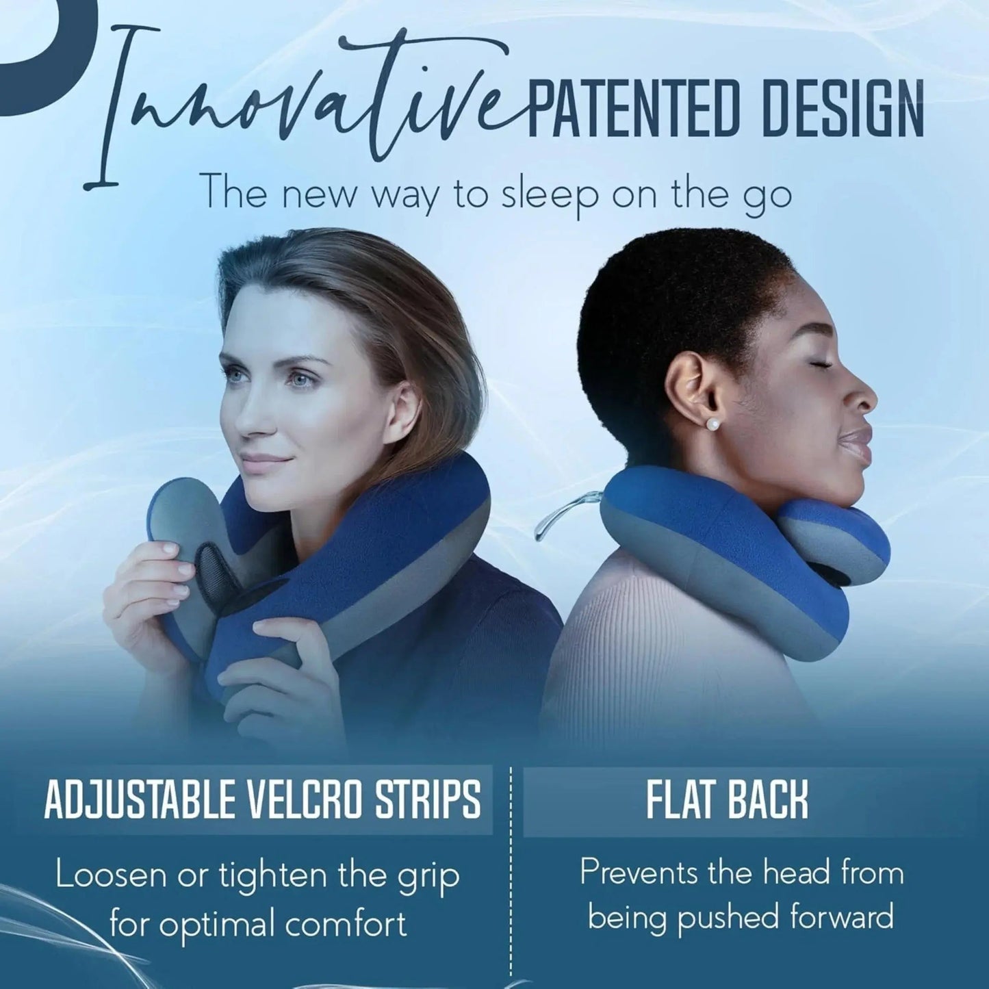 Sereniya Double Support Travel Pillow for Neck and Head Comfort