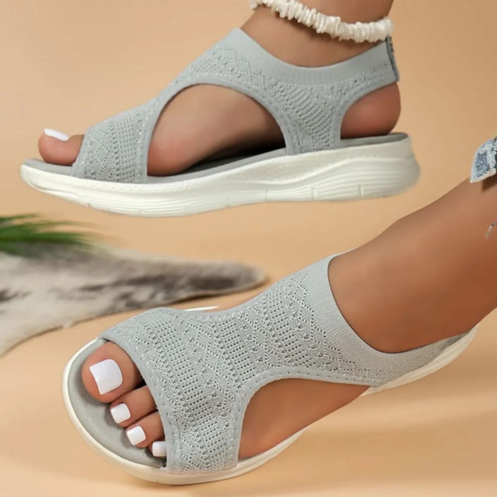 Sereniya Wide Fit Womens Arch Support Platform Wedge Sandals
