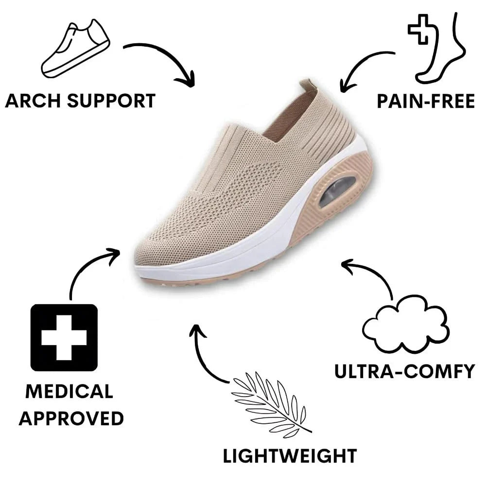 Sereniya Wide Fit Womens Stretch Comfort Sneakers
