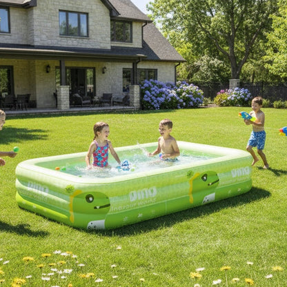 Inflatable Family Pool with UV Shade Canopy — Portable Backyard Swimming Pool for Outdoor Summer Fun by Sereniya