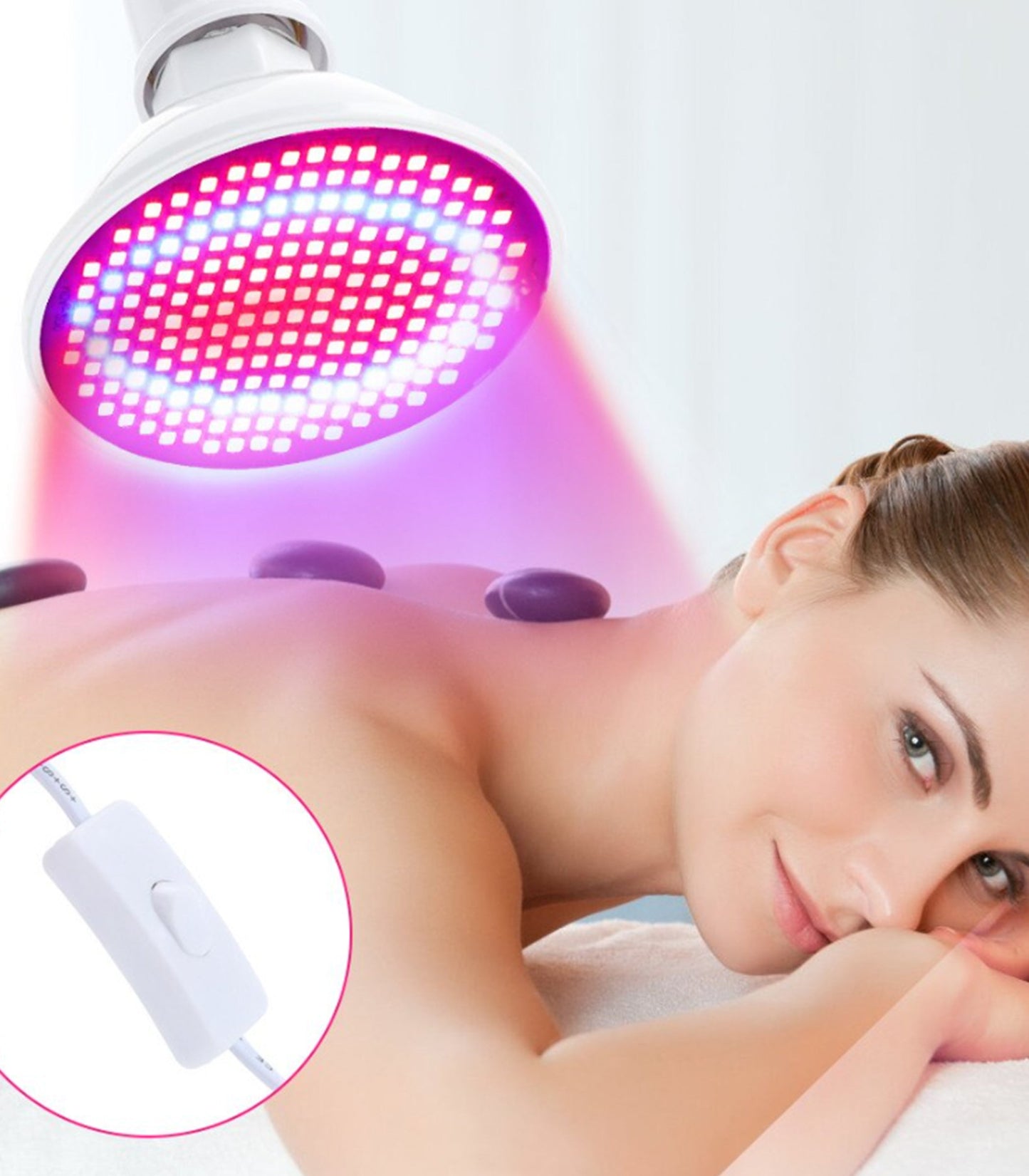 LED Red & Blue Light Skin Care Device — 200 LED Beauty Lamp for At-Home Face Care by Sereniya