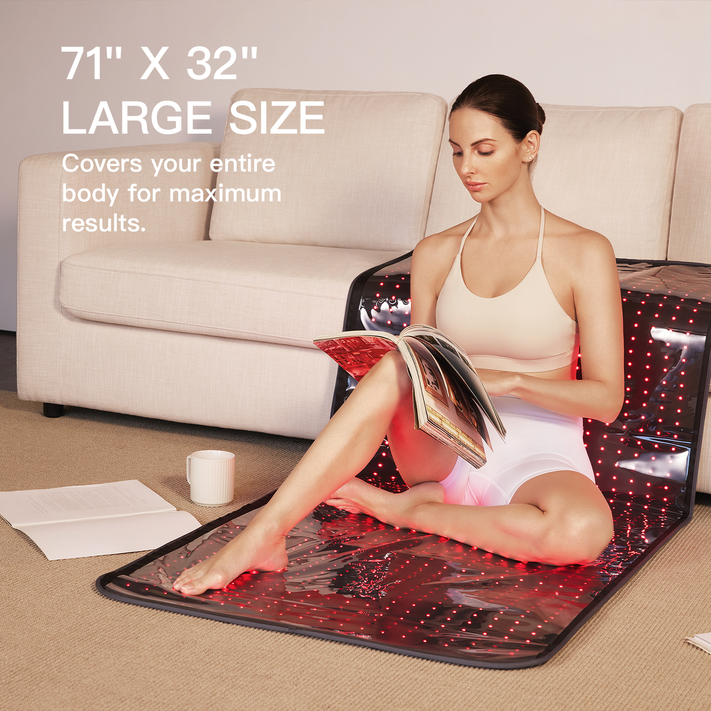 Red and Near Infrared Light Therapy Mat Pro by Sereniya