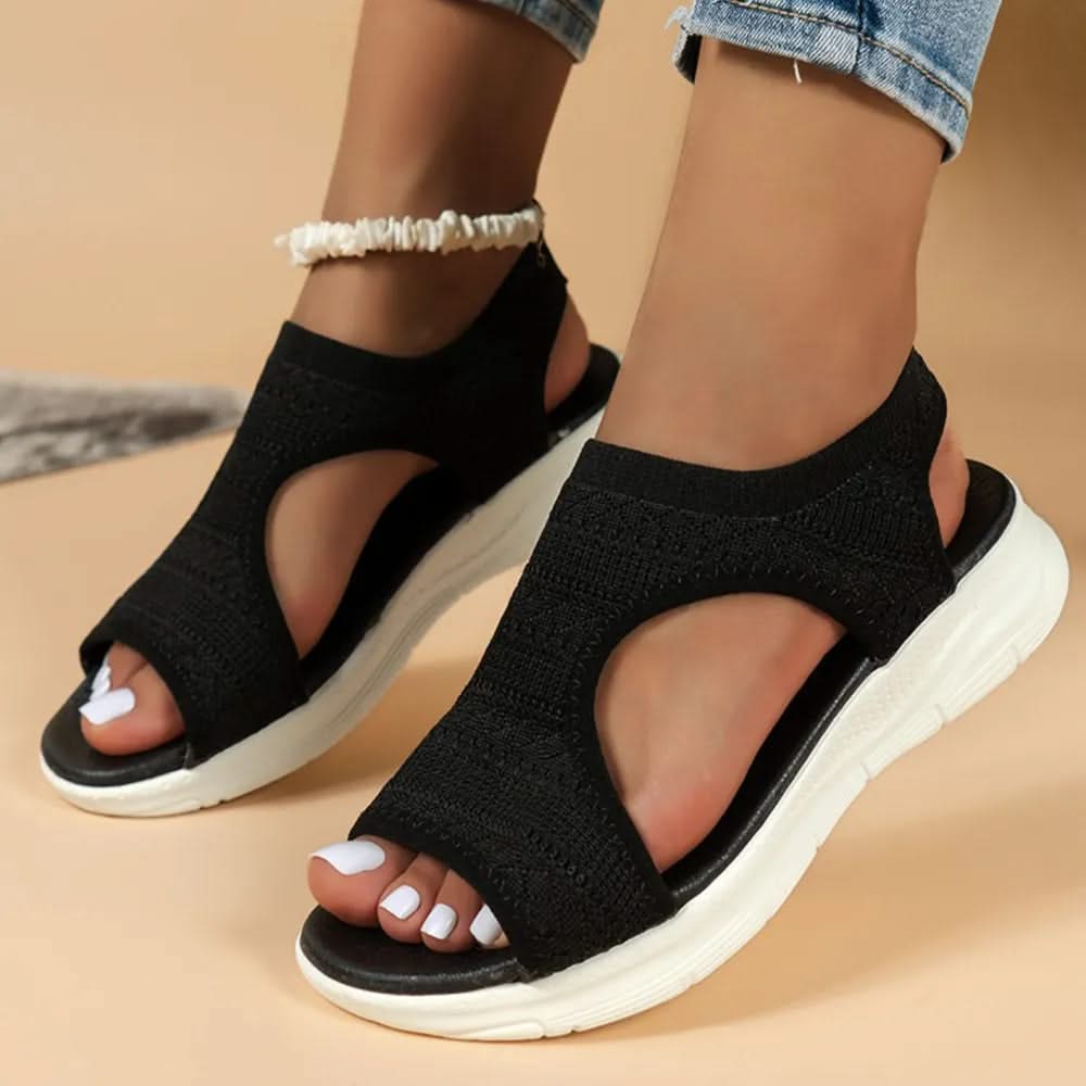 Sereniya Wide Fit Womens Arch Support Platform Wedge Sandals