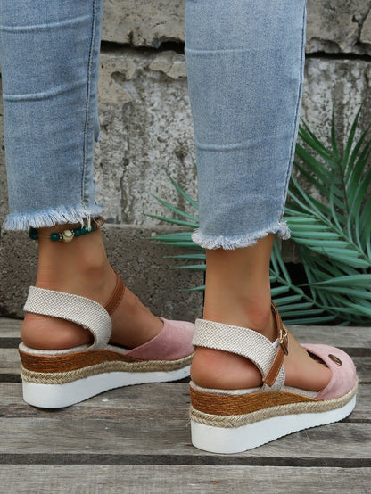 Womens Wide Fit Woven Cushioned Sandals by Sereniya
