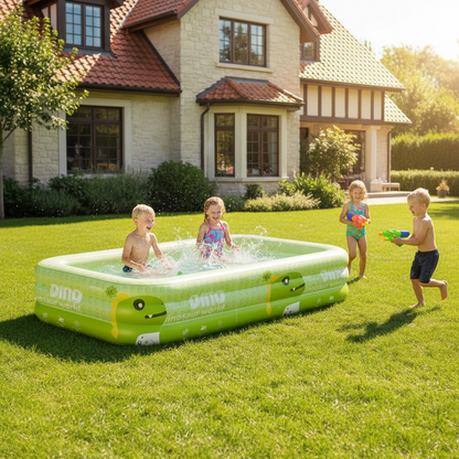 Inflatable Family Pool with UV Shade Canopy — Portable Backyard Swimming Pool for Outdoor Summer Fun by Sereniya