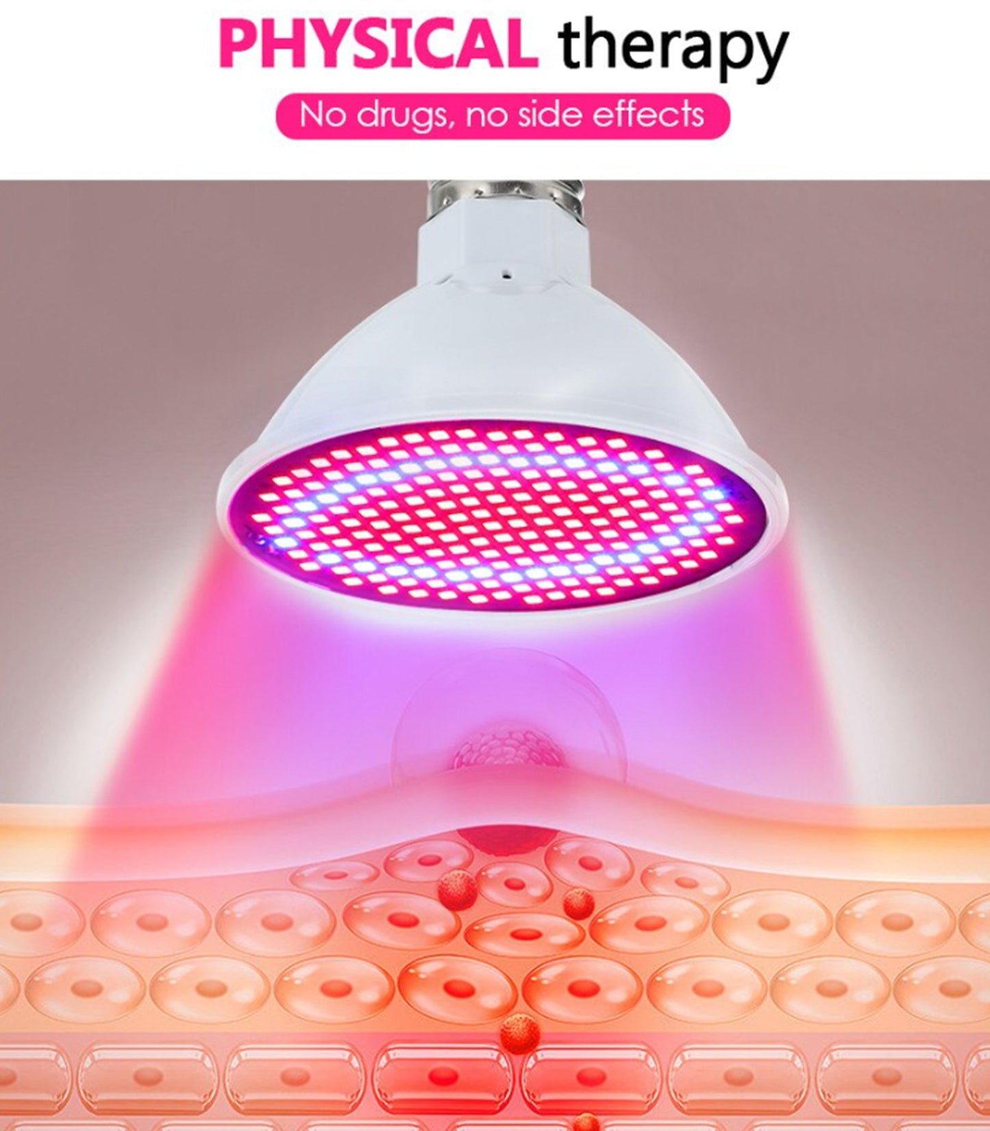 LED Red & Blue Light Skin Care Device — 200 LED Beauty Lamp for At-Home Face Care by Sereniya