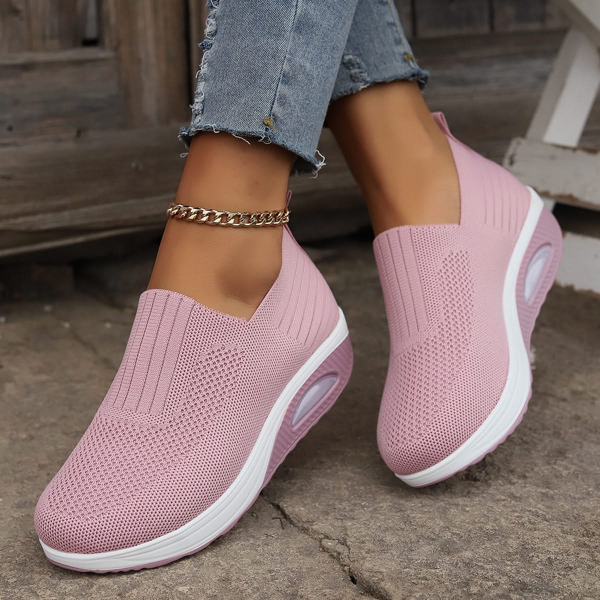 Sereniya Wide Fit Womens Stretch Comfort Sneakers
