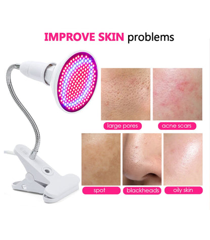 LED Red & Blue Light Skin Care Device — 200 LED Beauty Lamp for At-Home Face Care by Sereniya