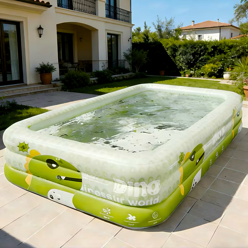 Inflatable Family Pool with UV Shade Canopy — Portable Backyard Swimming Pool for Outdoor Summer Fun by Sereniya