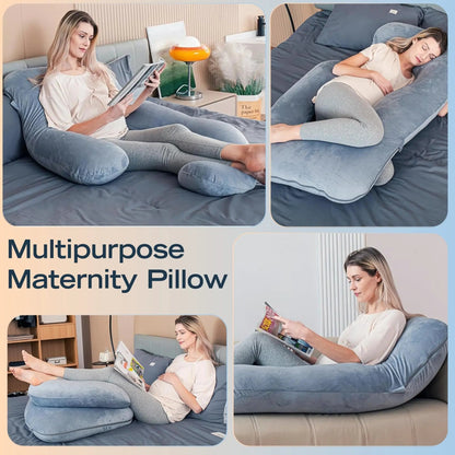 Sereniya Full Body Maternity Pillow for Pregnancy and Sleep Comfort