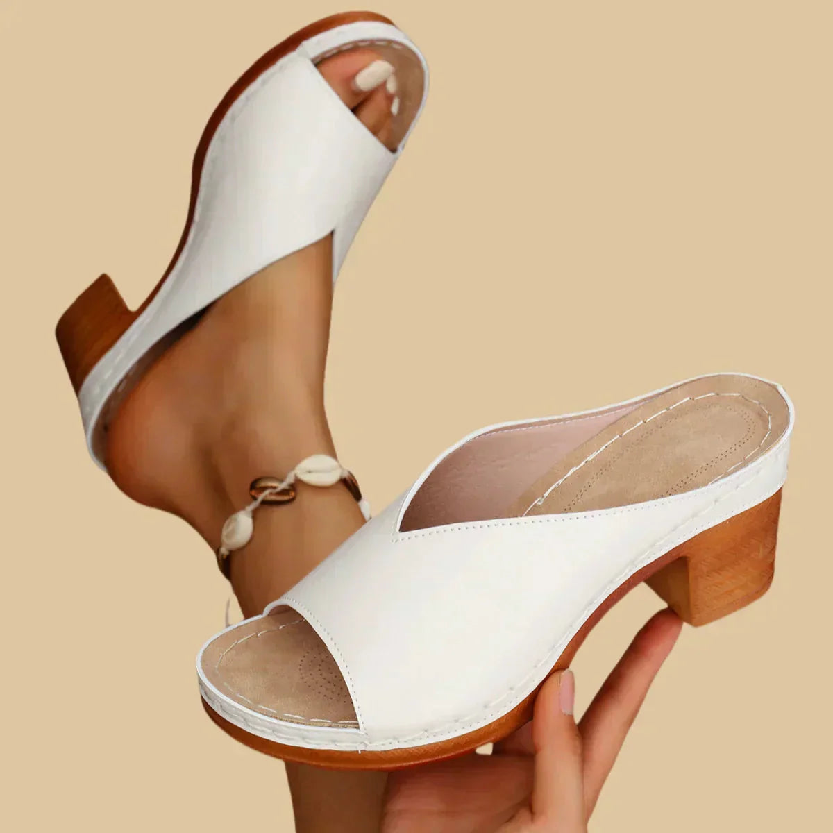 Womens Thick Heel Comfort Sandals by Sereniya