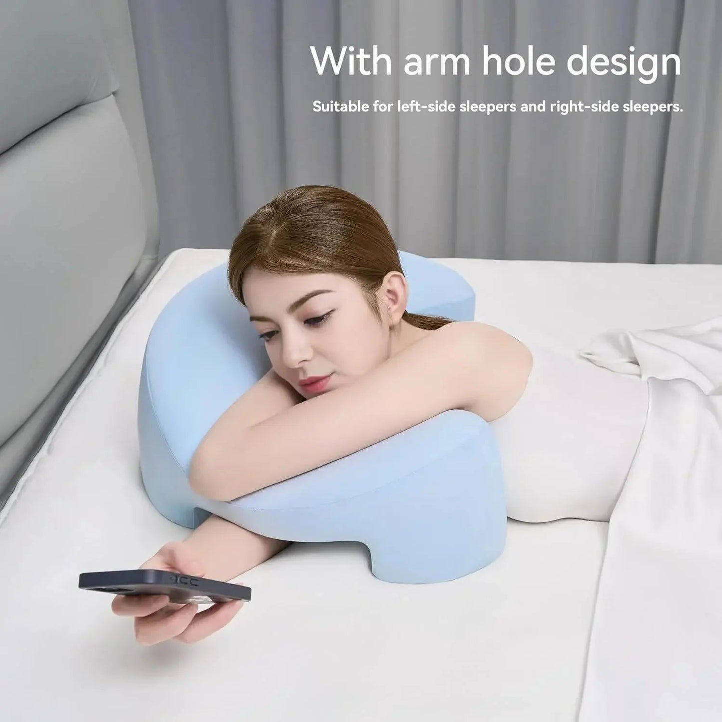 Sereniya Side Sleeper Pillow with Arm Holes for Comfortable Sleep