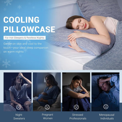 Revolutionary Blue Cooling Pillowcases Set of 2 –  Pro Q-Max 0.4 | Bowlift
