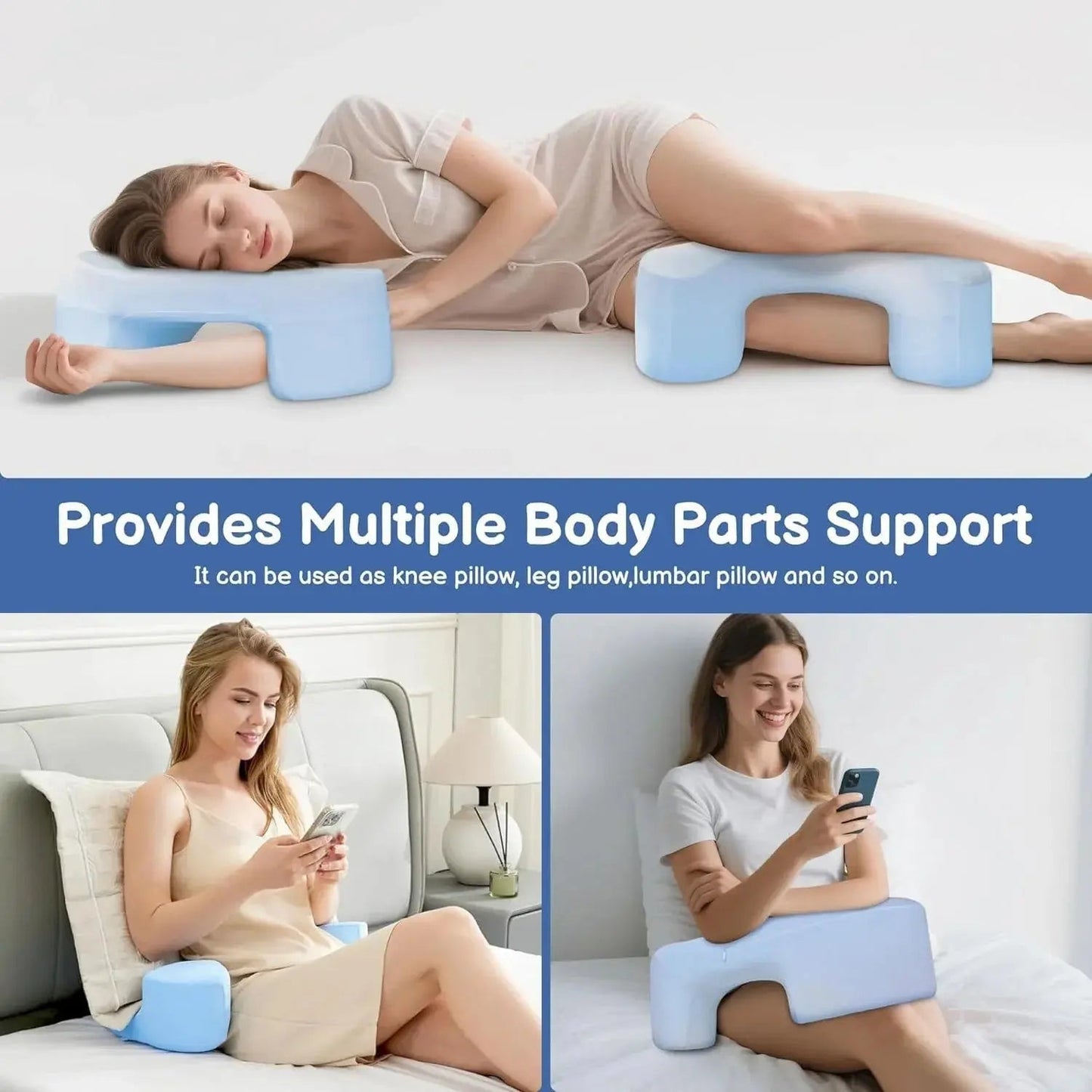 Sereniya Side Sleeper Pillow with Arm Holes for Comfortable Sleep