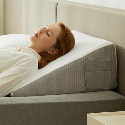 Sereniya Inclined Wedge Pillow for Back Support and Sleep Comfort