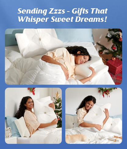 Sereniya Memory Foam Neck Pillow for Neck Support and Sleep Comfort