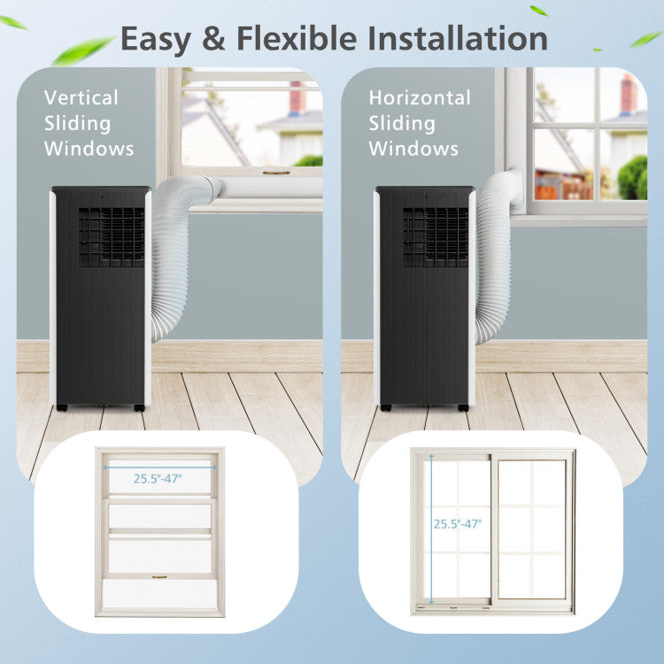 8000 BTU Portable Air Conditioner Cools 350 Sq Ft — 3-in-1 Dehumidifier Fan & Sleep Mode Home Cooling Unit by Sereniya