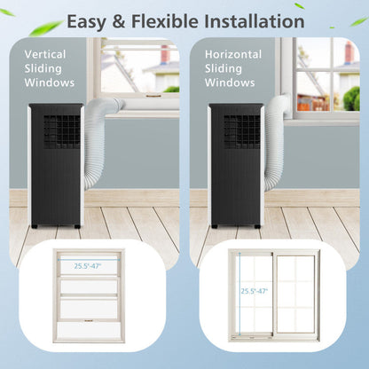 8000 BTU Portable Air Conditioner Cools 350 Sq Ft — 3-in-1 Dehumidifier Fan & Sleep Mode Home Cooling Unit by Sereniya
