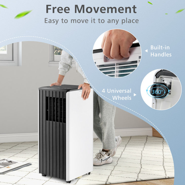 8000 BTU Portable Air Conditioner Cools 350 Sq Ft — 3-in-1 Dehumidifier Fan & Sleep Mode Home Cooling Unit by Sereniya