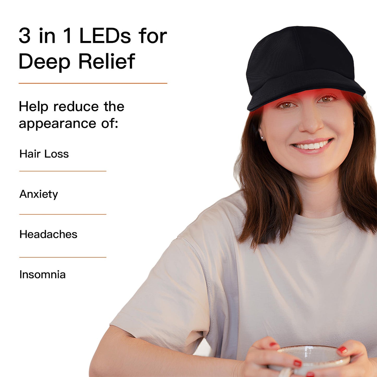 Full Body Red Light Therapy Cap for Hair & Scalp Wellness by Sereniya
