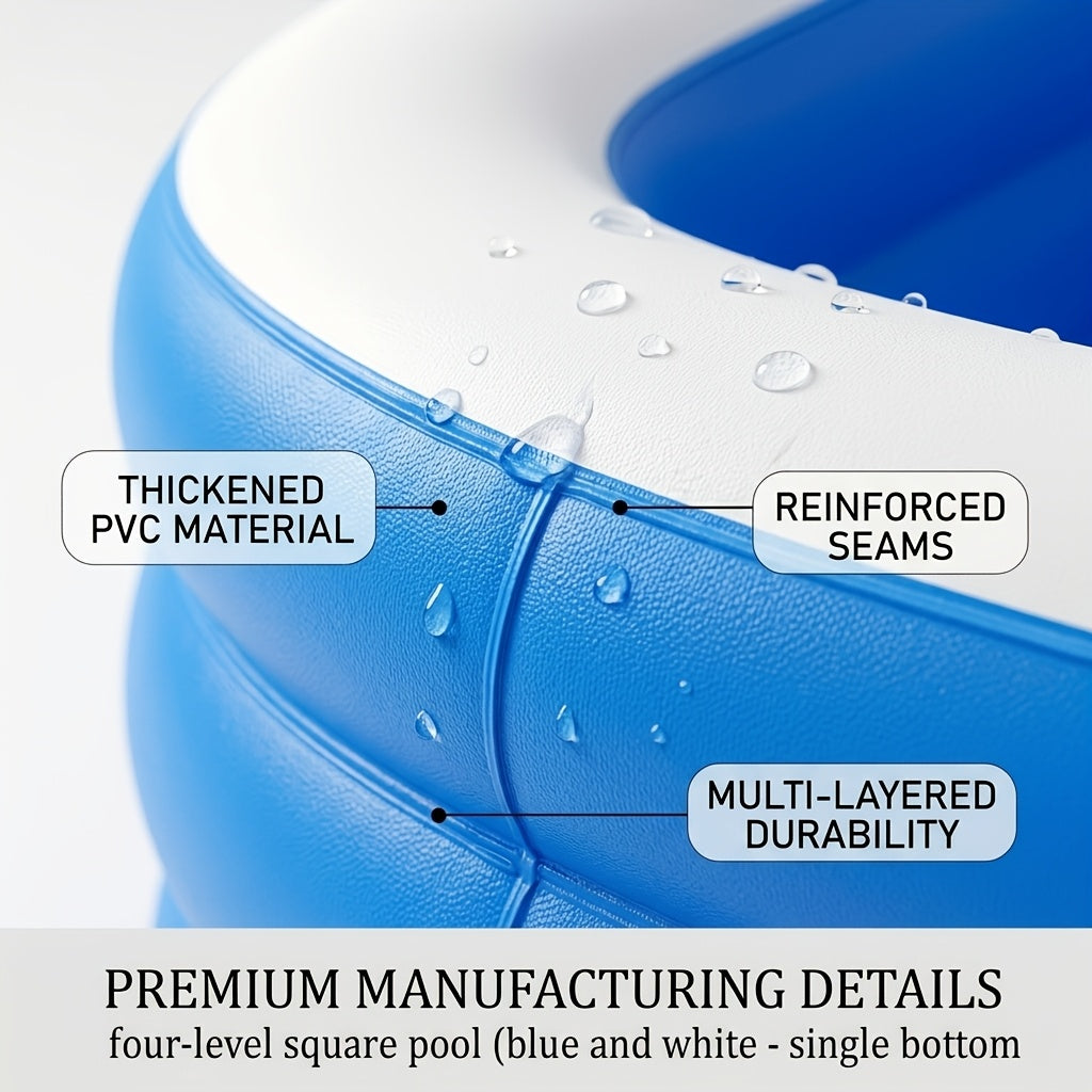 Extra Large Inflatable Swimming Pool for Backyard — Foldable Portable PVC Family Pool for Home & Outdoor Summer Fun by Sereniya
