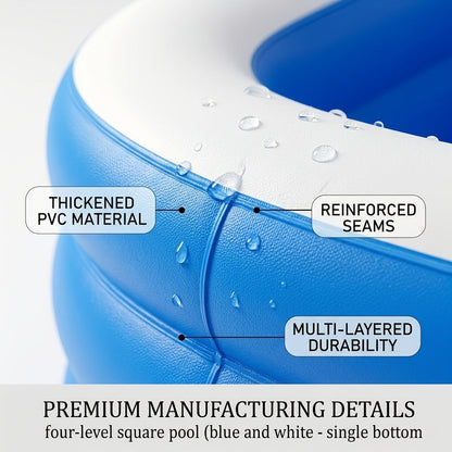 Extra Large Inflatable Swimming Pool for Backyard — Foldable Portable PVC Family Pool for Home & Outdoor Summer Fun by Sereniya