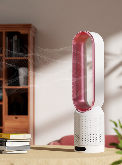 Bladeless Air Cooler Fan with Air Purifier 3-in-1 Tower Fan 90 Degree Oscillation Touch LED Remote Control by Sereniya