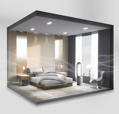 Bladeless Air Cooler Fan with Air Purifier 3-in-1 Tower Fan 90 Degree Oscillation Touch LED Remote Control by Sereniya