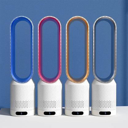 Bladeless Air Cooler Fan with Air Purifier 3-in-1 Tower Fan 90 Degree Oscillation Touch LED Remote Control by Sereniya