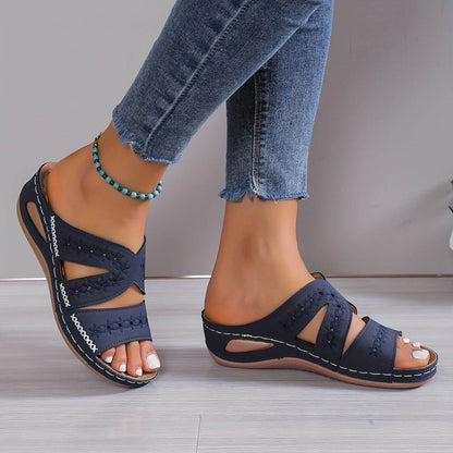 Womens Slip Resistant Wide Fit Comfort Sandals by Sereniya