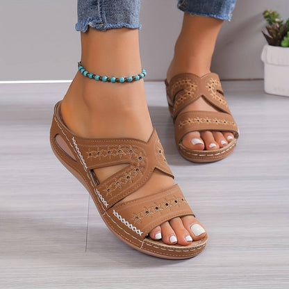 Womens Slip Resistant Wide Fit Comfort Sandals by Sereniya