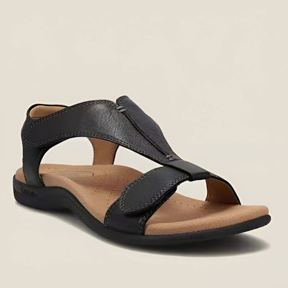 Sereniya Wide Fit Womens Arch Support Strap Flat Sandals
