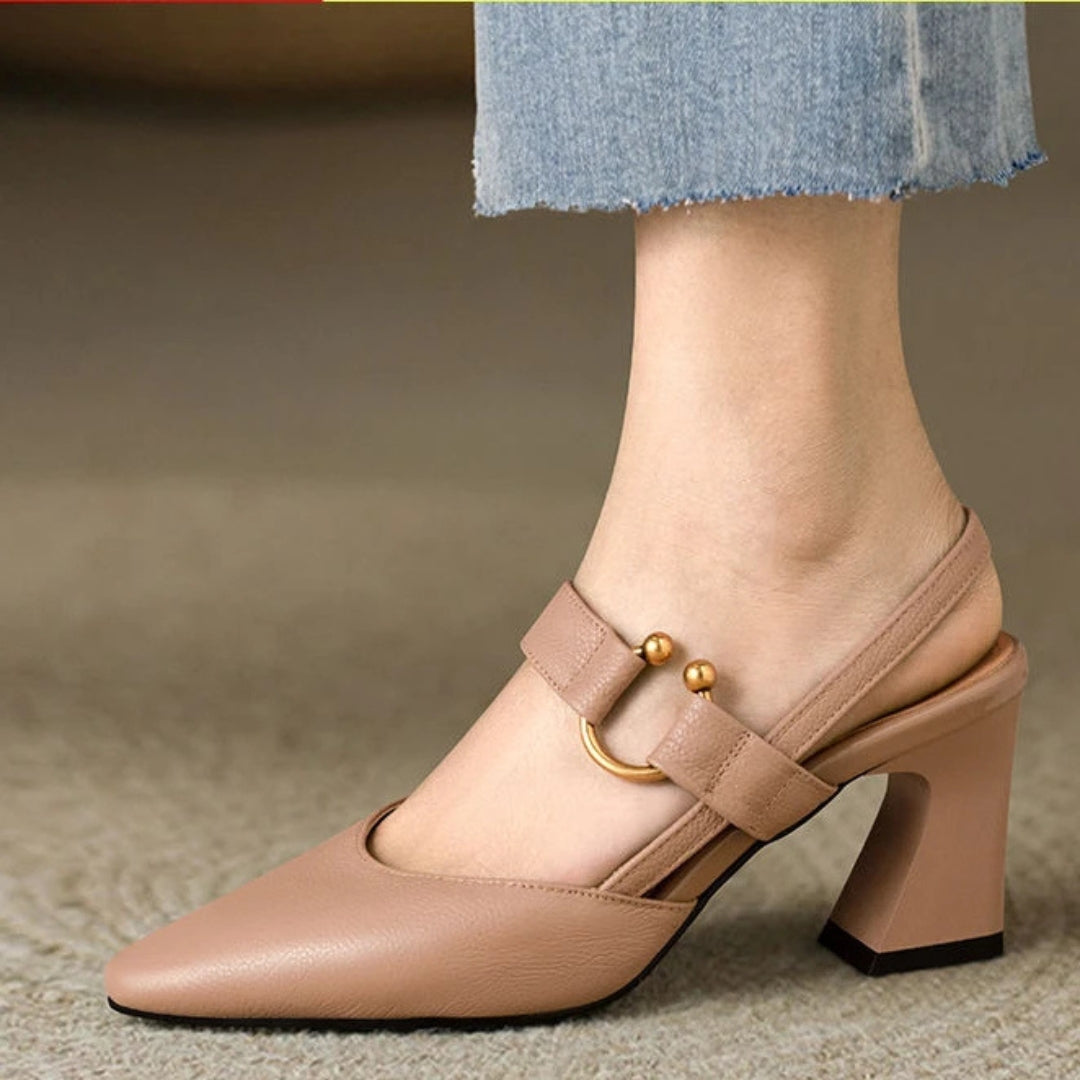 Womens Cushioned Wide Fit Comfort Heels by Sereniya