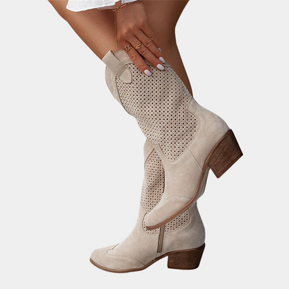 Cowboy Style Wide Fit Comfort Boots for Women by Sereniya