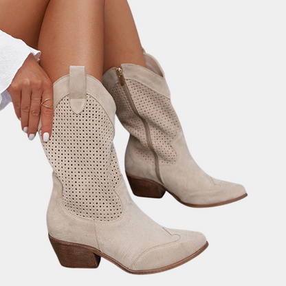 Cowboy Style Wide Fit Comfort Boots for Women by Sereniya