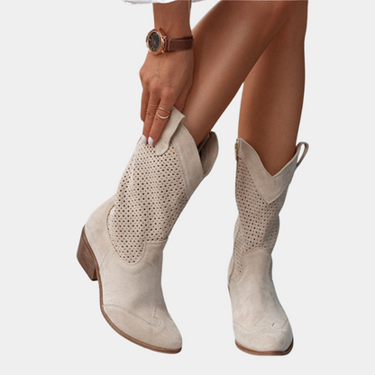 Cowboy Style Wide Fit Comfort Boots for Women by Sereniya